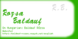 rozsa baldauf business card